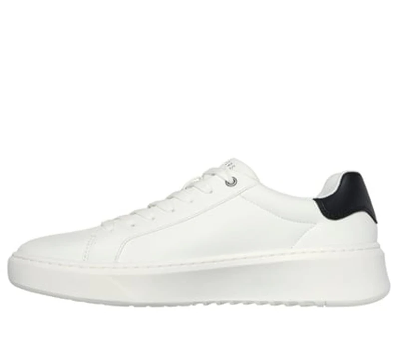 Skechers Men's Court Break Suit Sneaker Sneaker, White Duraleather, 12 UK