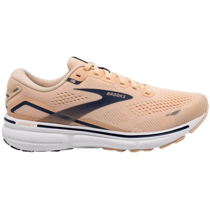 Brooks Ghost 15 Women's Running Shoes, Apricot/Estate Blue/White - 5.5 UK