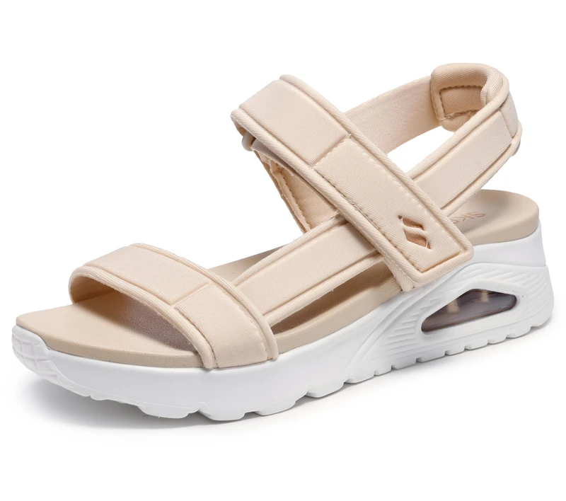 Skechers Women's Cali UNO Summer STAND2, Natural Duraleather, 4 UK