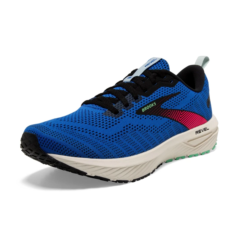 BROOKS 1103981D476 Revel 6 Men Victoria Blue/Black/Spring Bud UK 7.5