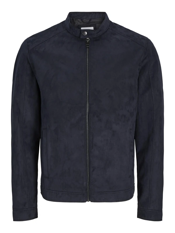 JACK & JONES Men's Jjedylan Clean Faux Suede Jacket Noos Faux Leather Jacket, jet black, L