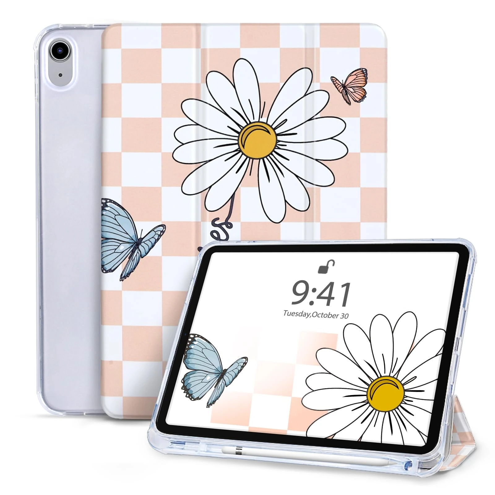 Vozehui 10.9 inch Case for iPad (A16) 11th Generation 11 Inch 2025＆iPad 10th Generation Case 2022 with Pencil Holder,Tri-fold Stand Slim Lightweight Protective Case Smart Cover with Auto Sleep Wake