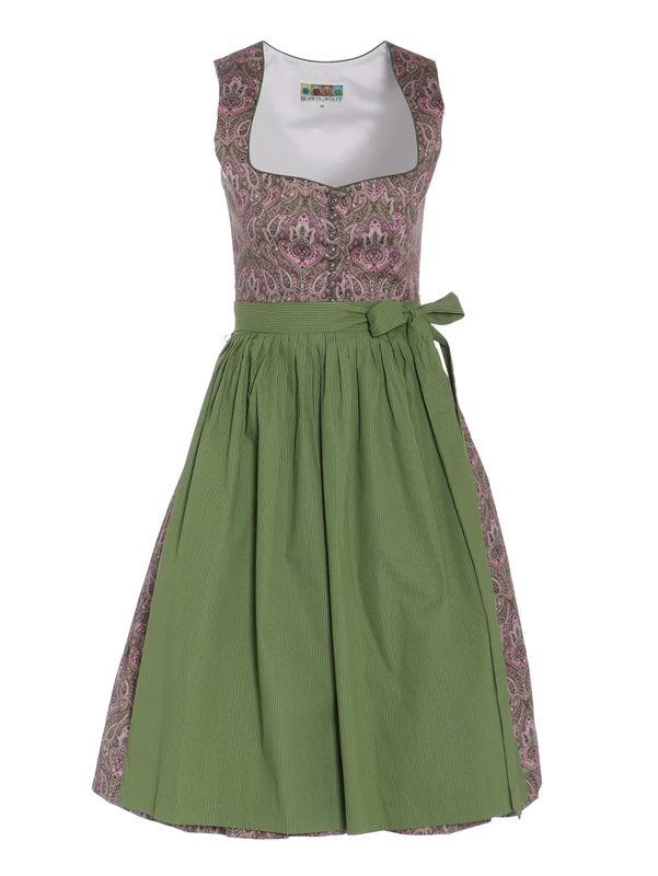 BERWIN & WOLFF TRACHT FOLKLORE LANDHAUS Women's 845130 Dirndl, Olive Green, 14