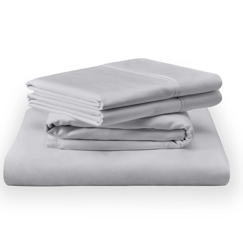 TEMPUR Classic Cotton Sheet Set Sleepy Silver Mist - Split Cal King - Image 1