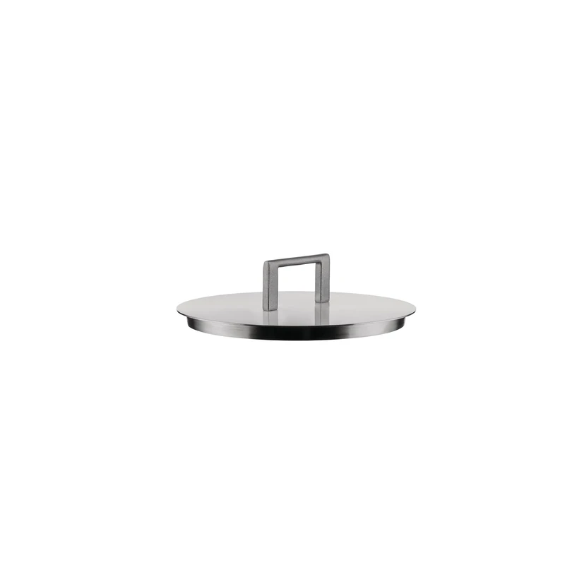 Alessi Convivio DC200/16 - Design Lid, 18/10 Stainless Steel, with Steel Knob and PVD Coating, 16 cm, Mat - Image 1