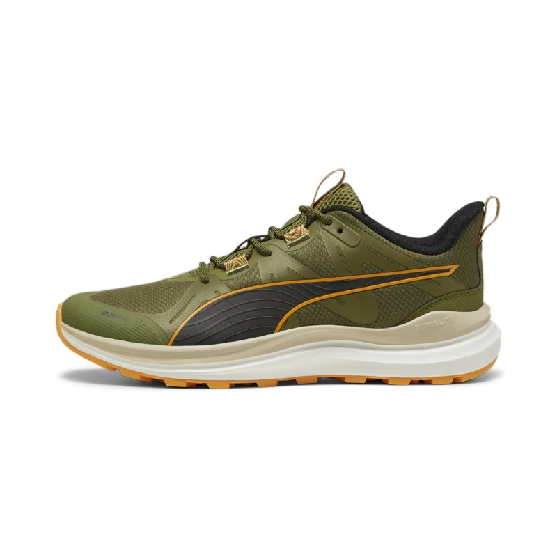 Puma Men's Reflect Lite Trail Sneaker, Olive Green-Putty-Clementine, 9 UK