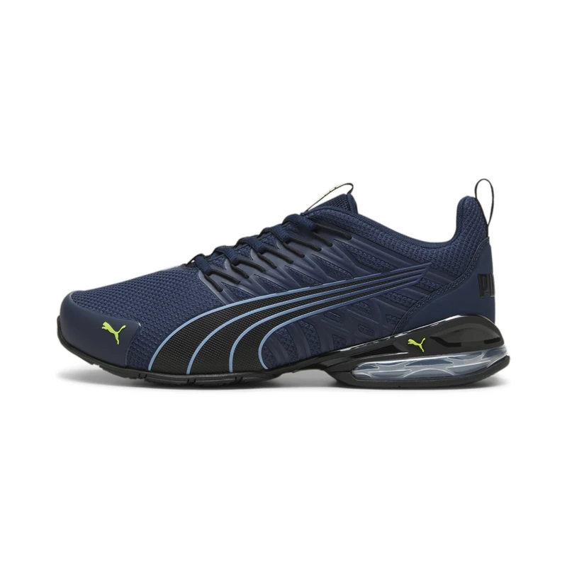 Puma Men's Voltaic Evo Cross Trainer Sneaker, Club Navy Black-Electric Lime, 8 UK