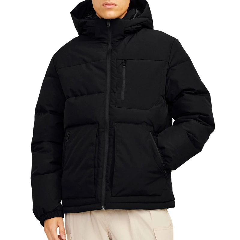 JACK & JONES Mens Jjeotto Sn Puffer, Black, L UK