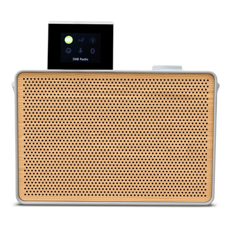 Pure Evoke Play portable Music System for indoor and outdoor (DAB+/FM radio, internet radio, Spotify Connect, Bluetooth) Special Edition White/Wood