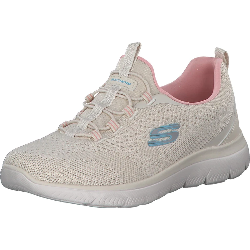 Skechers Women's Summits New Nature Trainers, Natural Knit/Pink & Aqua Trim, 9 UK