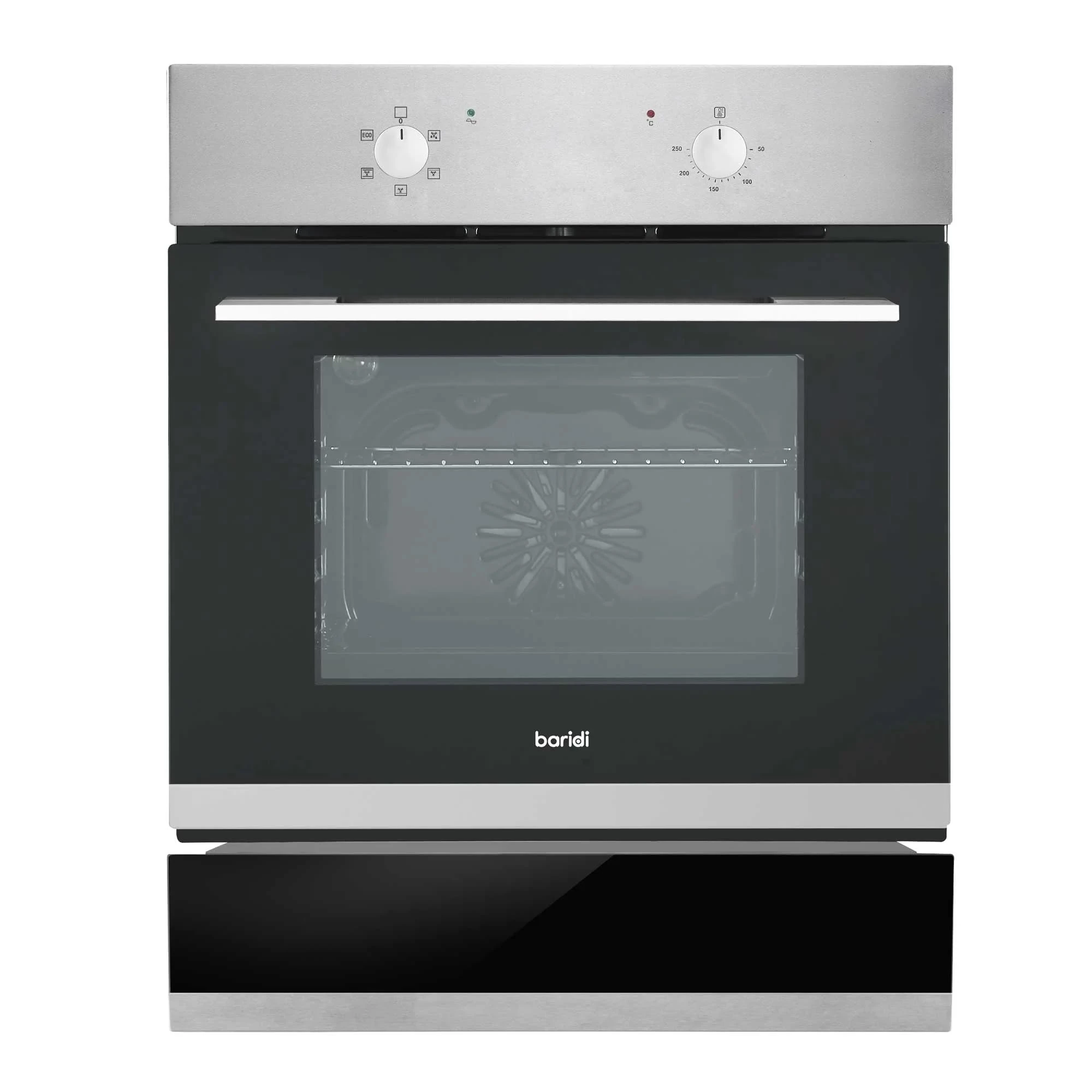 Baridi 60cm 4 Function Fan Assisted Oven & 60cm Warming Drawer Bundle, Stainless Steel - DH233