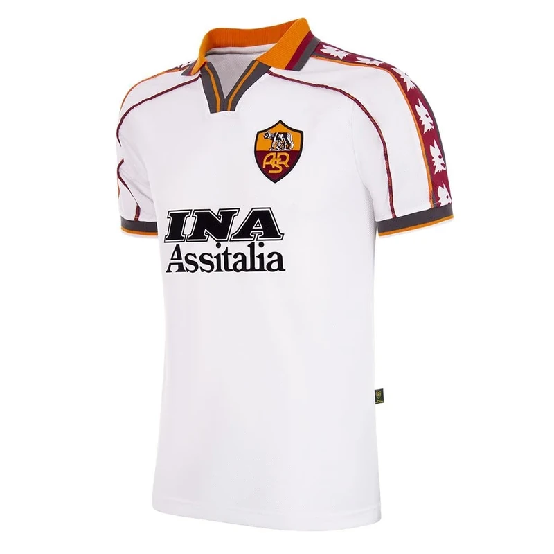 AS Roma Men's Rome Historical Football Jersey, White, L