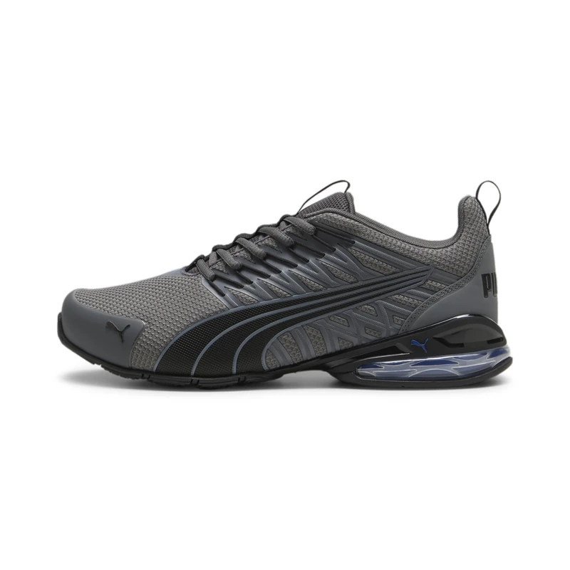 PUMA Mens Voltaic Training Sneakers Shoes - Grey, Cool Dark Gray-puma Black-Cool Cobalt, 8.5, 37960104