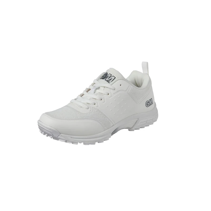 Gunn & Moore GM | Rubber Cricket Shoes | Kryos All Rounder | Breathable Lightweight Seamless Engineered Knitted Mesh Upper | 2-Tone TPU Outsole | Size UK 8 EU 42 Approx Foot Length 262 mm White