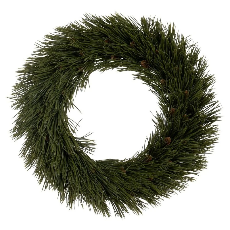 BigBuy Christmas Christmas Wreath Green PVC 42 x 42 cm