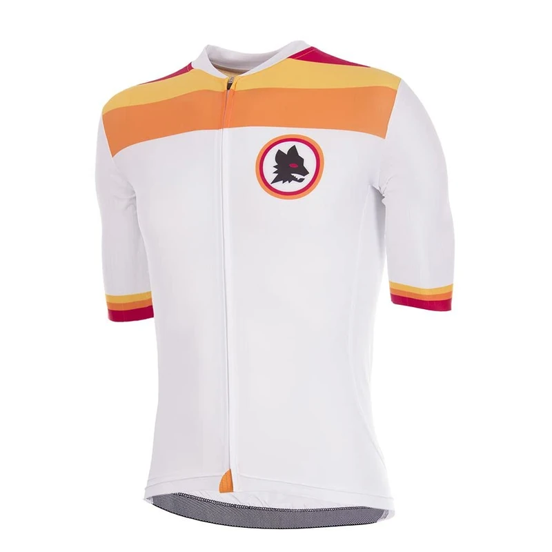 AS Roma Men's Rome Cycling Jersey, White, XL - Image 1