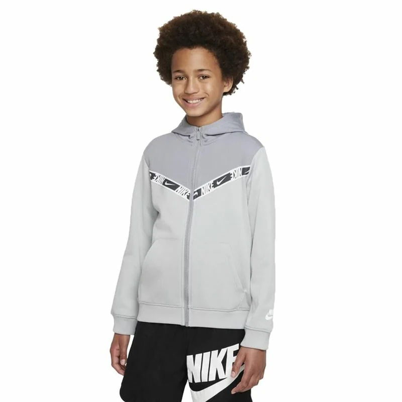 NIKE Sportswear Children's Sports Jacket, Grey, Size 8-10 Years