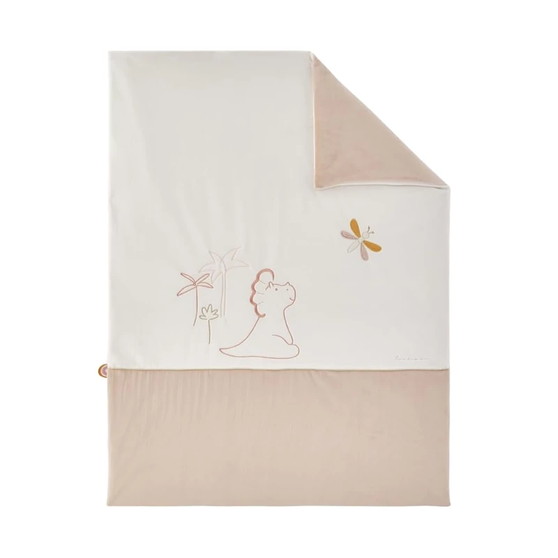 Noukie's - Veloudoux Blanket - Popsie, Gigi & Louli -Ecru/Powder pink - 75 x 100 cm