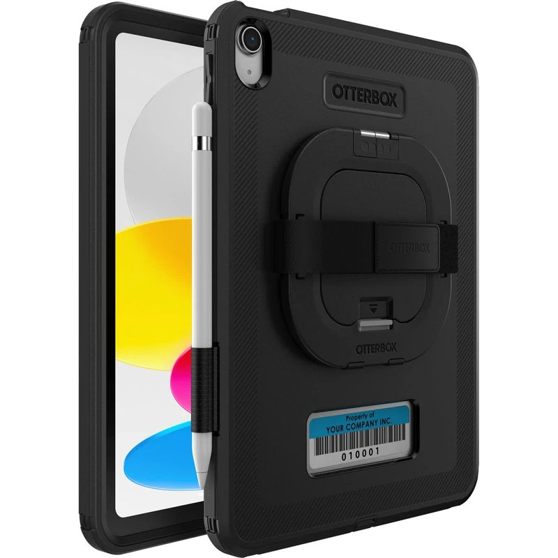 OtterBox Defender Kickstand Case for Apple iPad 10th, Shockproof, Ultra-Rugged Protective Case with built in Screen Protector, 2x Tested to Military Standard, Black, Non-Retail Packaging