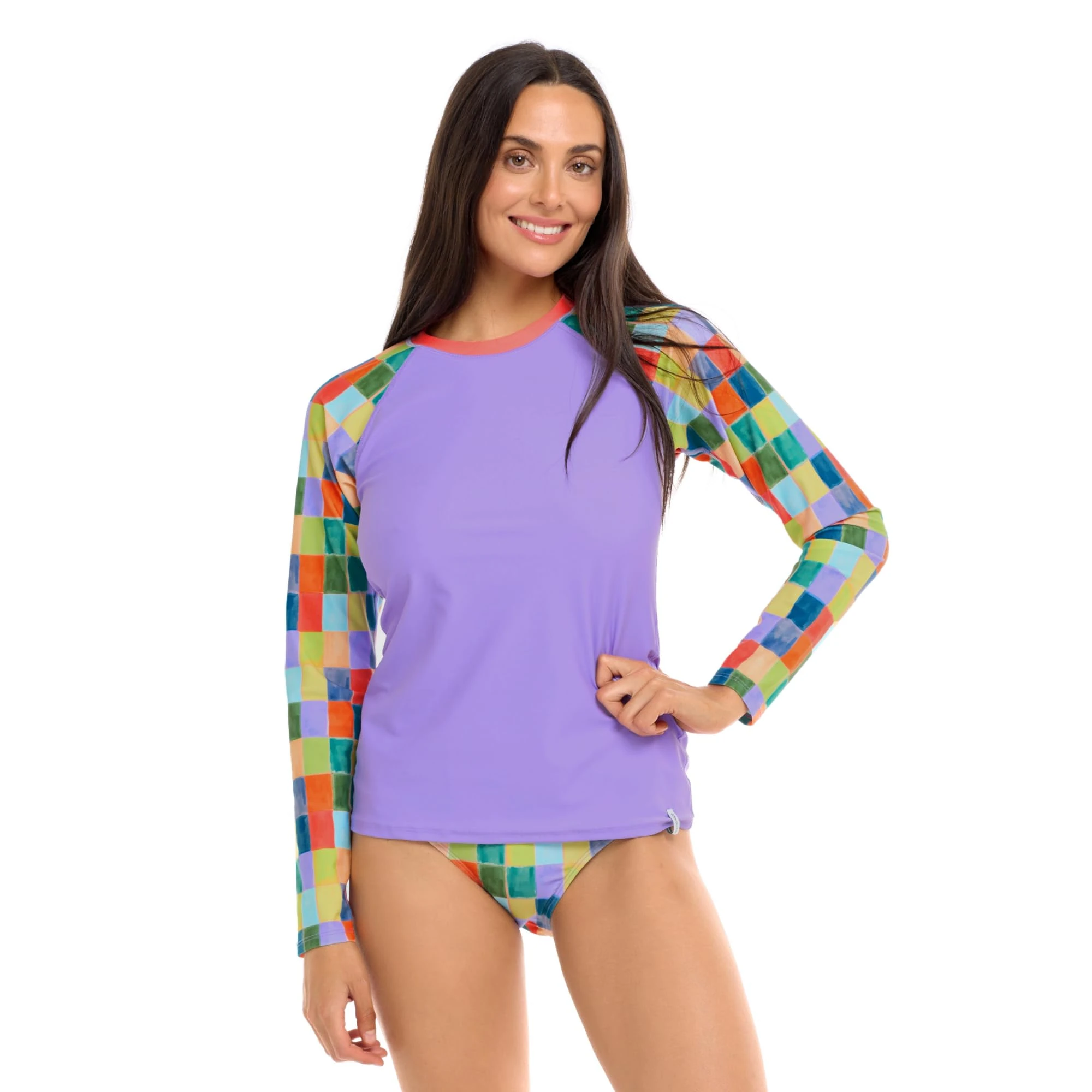 Body Glove Women's Sleek Long Sleeve Rashguard with UPF 50 Rash Guard Shirt, Aloha Vibes, XS