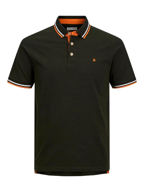 JACK & JONES JJEPAULOS Men's Cotton Pique Polo Shirt - Green 3XL