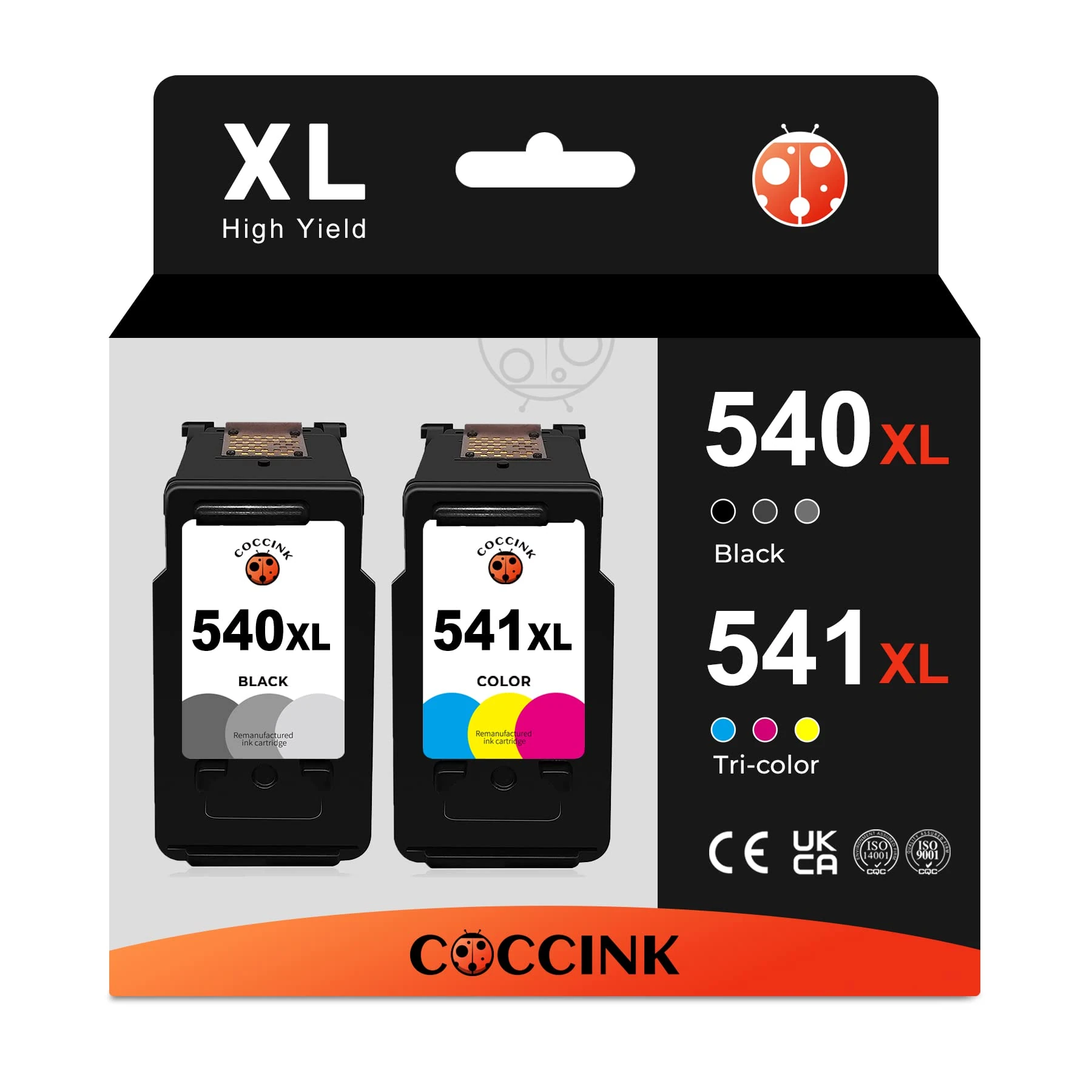 COCCINK PG-540 XL CL-541 XL Replacement for Canon Pixma MG3650s Ink Cartridges 540XL 541XL for MG3650 MG3600 MG4250 MX475 MX535 TS5150 TS5151 MG3250 MG3550 Black and Colour Printer Ink 540 and 541
