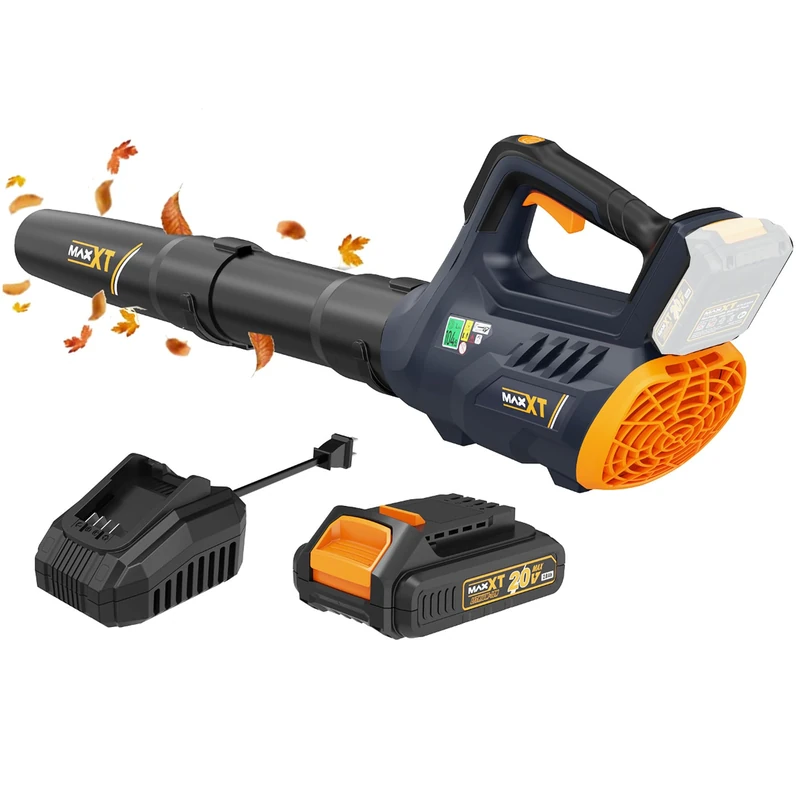 MAXXT Cordless Leaf Blower,20V Brushless leaf blower cordless 360CFM 3Speed with 2.0 Ah Battery for Lawn Care for Patio Garden