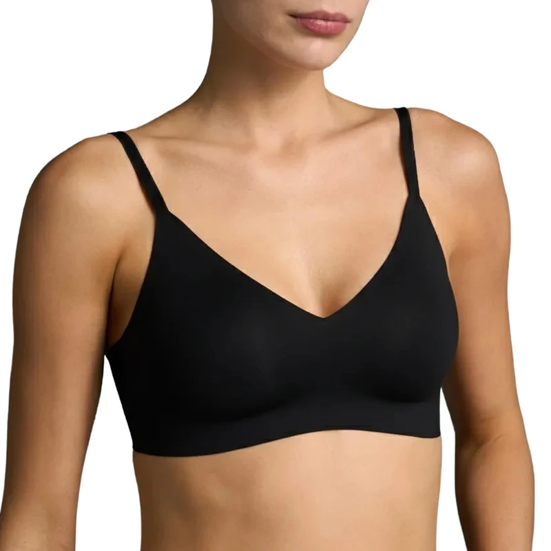 EBY Women's Seamless Adjustable Straps Bra, Opaque, Black, M - Image 1