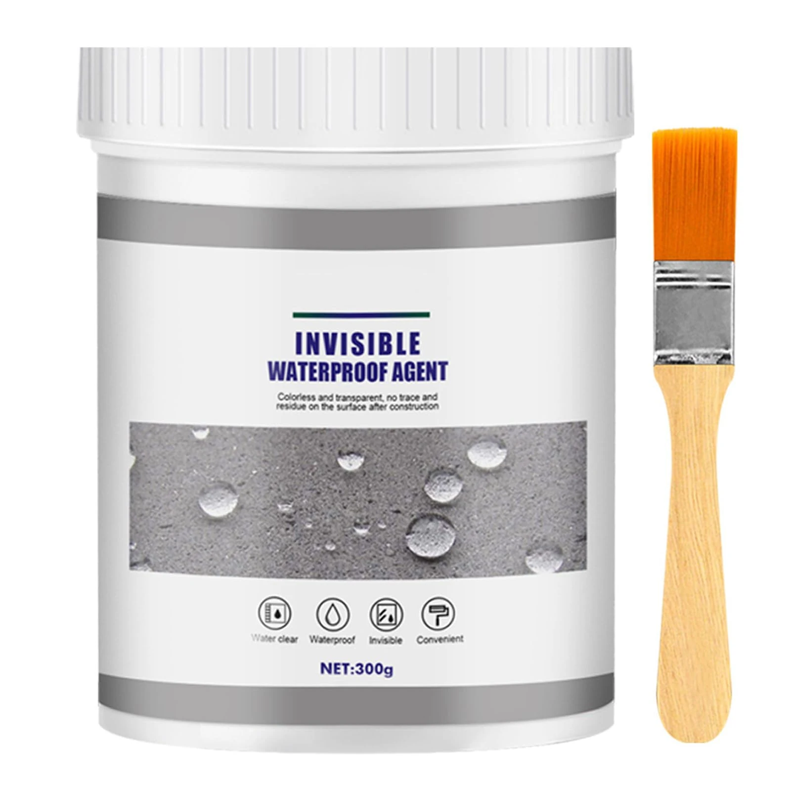 Invisible Waterproof Agent 100g, Transparent Insulation Sealant, Clear Waterproof Coating Agent Anti-leakage Repair Spray Glue Grout Sealer for Outdoor Home Bathroom Roof Gutter