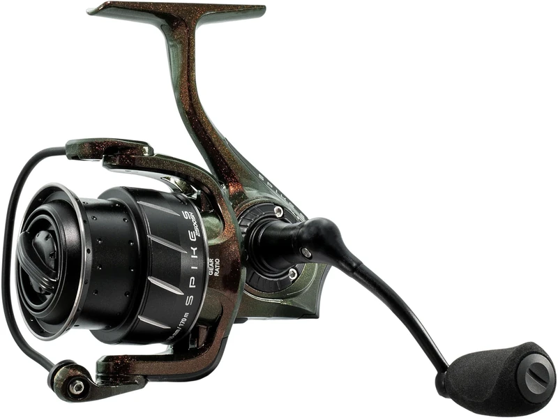 Abu Garcia Spinning Reel, SPIKE S Spinning Reels, Predator Fishing, Fresh water Angler, Perch, Pike, Zander, Black, 6.2:1 Gear Ratio, Robust & Lightweight, 7+1 Bearing Count, 3000SH