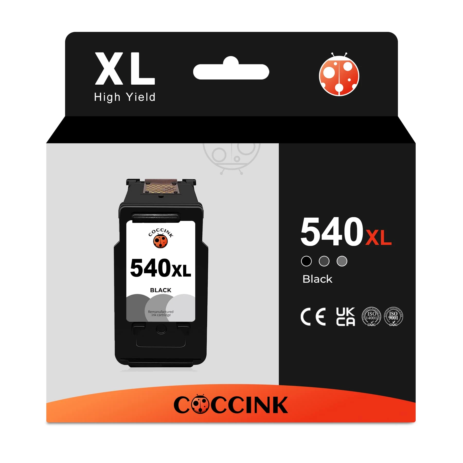 COCCINK PG-540 XL Ink Cartridges Replacement for Canon Pixma MG3650s Ink Cartridge 540XL for MG3650 MG3600 MG4250 MX475 MX470 TS5150 TS5151 MX535 MG3250 Black for Canon 540 Printer Ink High Yield