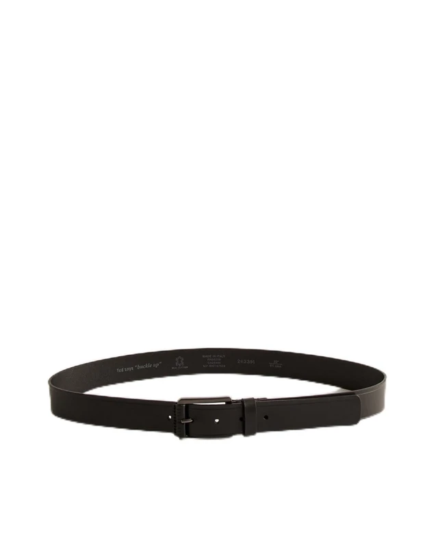 Ted Baker London Men's LINDED Embossed Leather Belt, Black, 28