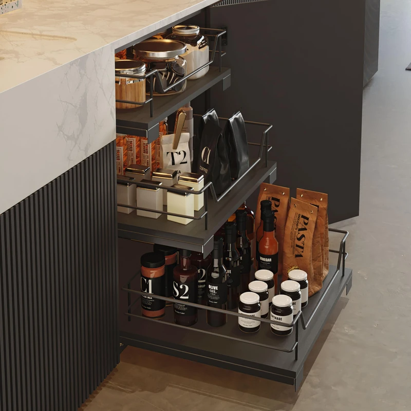 Pull Out Kitchen Cabinet Basket for 500mm Outside Width Furniture - Image 1