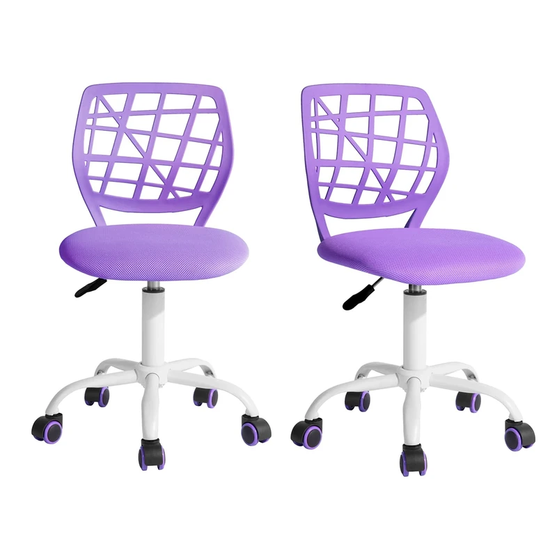 FurnitureR 2PCS Writing Task Chair Ergonomic Kids Teens Boys Girls Twins Study Chair - Adjustable Height Swivel Computer Laptop Desk Chair for Home,Office,Study Room