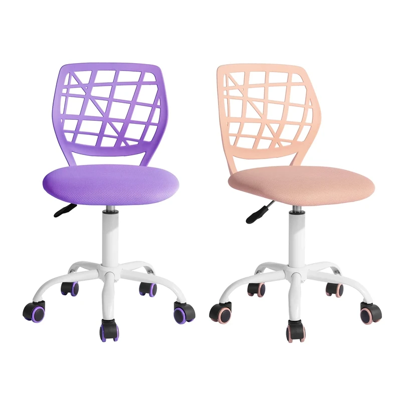 FurnitureR 2PCS Writing Task Chair Ergonomic Kids Teens Boys Girls Twins Study Chair - Adjustable Height Swivel Computer Laptop Desk Chair for Home,Office,Study Room