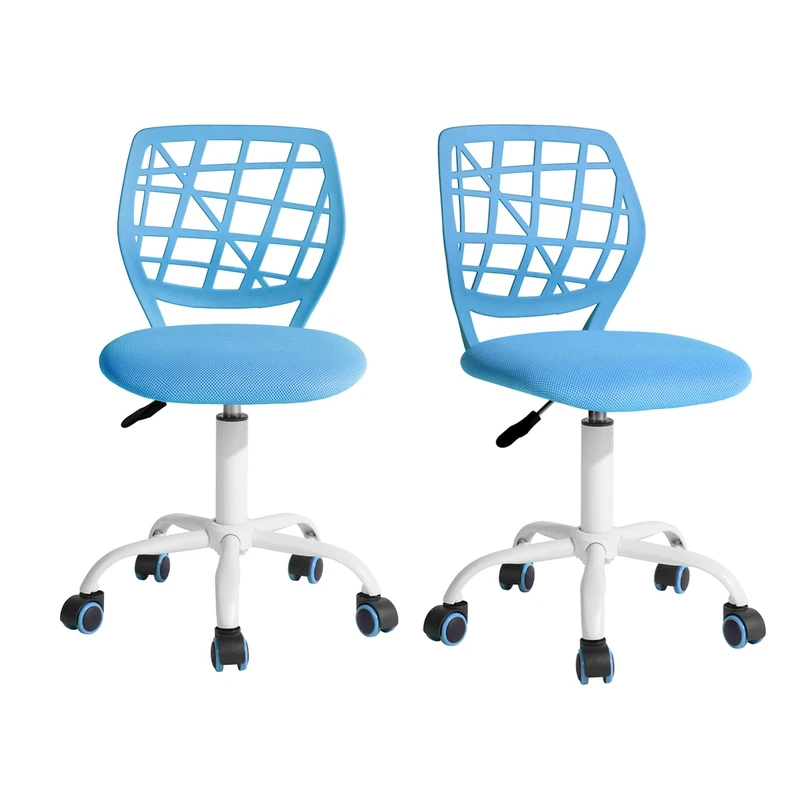 FurnitureR 2PCS Writing Task Chair Ergonomic Kids Teens Boys Girls Twins Study Chair - Adjustable Height Swivel Computer Laptop Desk Chair for Home,Office,Study Room