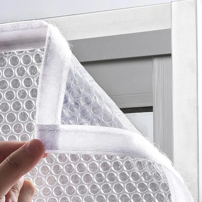 Thermal Insulated Window Cover Curtain,Bubble Winter Keep Warm Draperies Cold Protection Windproof Blackout Curtains,Window Insulation Kit,Translucent Window Film,Custom (100x120cm(39x47in))