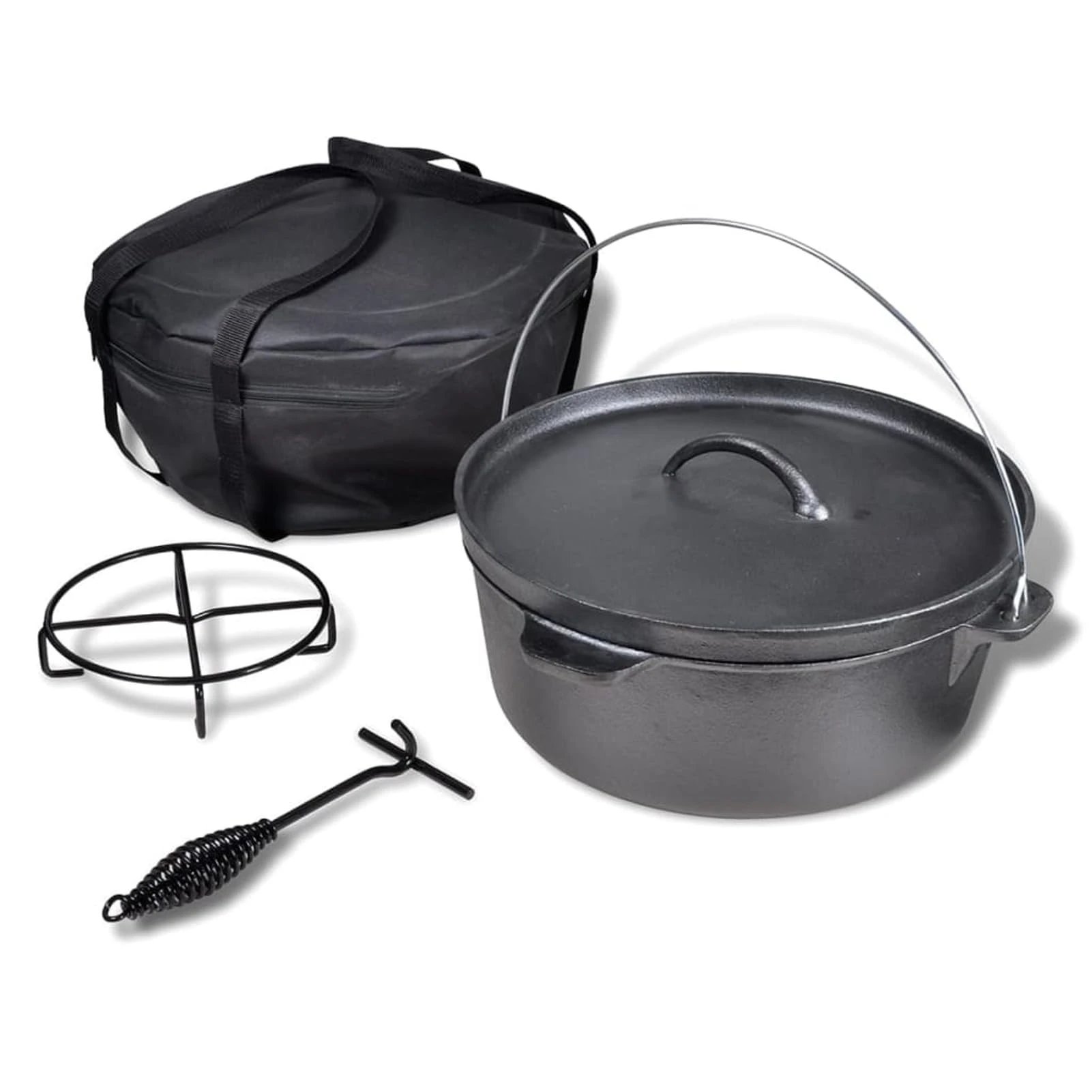 Homgoday Dutch Oven 11.3 L with Aessors Included, Home Furniture, Indoor Outdoor Living Room Bedroom