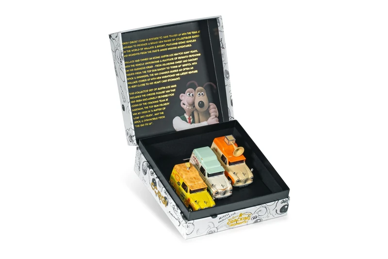 Corgi Diecast Model Cars - CC80505 Wallace & Gromit Austin A35 Van Collection - Men, Women & Kids Souvenir Gifts from UK - Small Die Cast Toy Car Models for Boys, Gift for Motor Enthusiasts