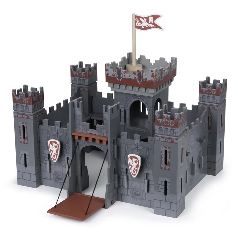 Papo - Medieval & Fantasy - Fantasy Castle - 60053 - Wooden playset for figurines - Collectible - For Children - Suitable for Boys and Girls - From 3 years old, Brown