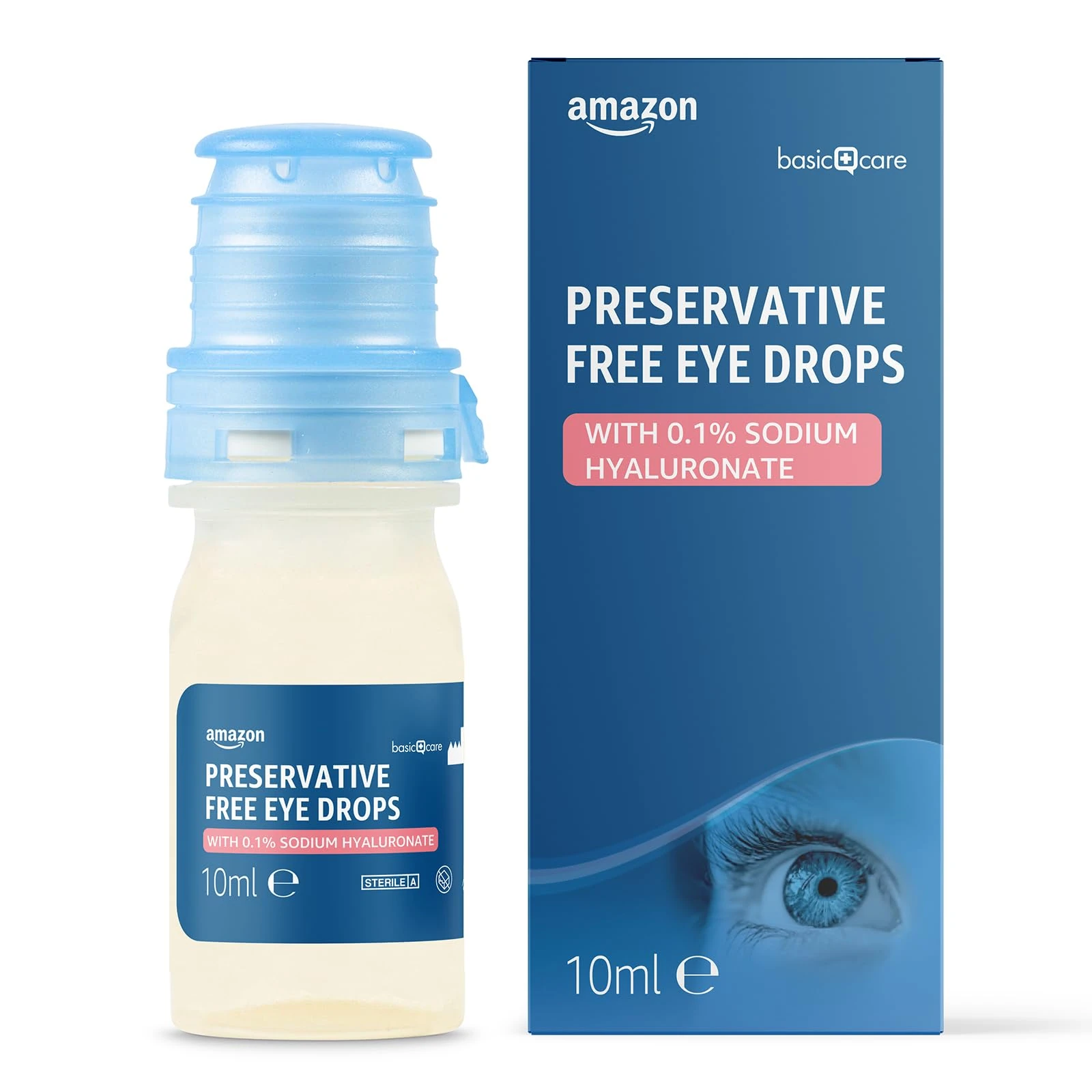 Amazon Basic Care Preservative Free Eye Drops 10 ml
