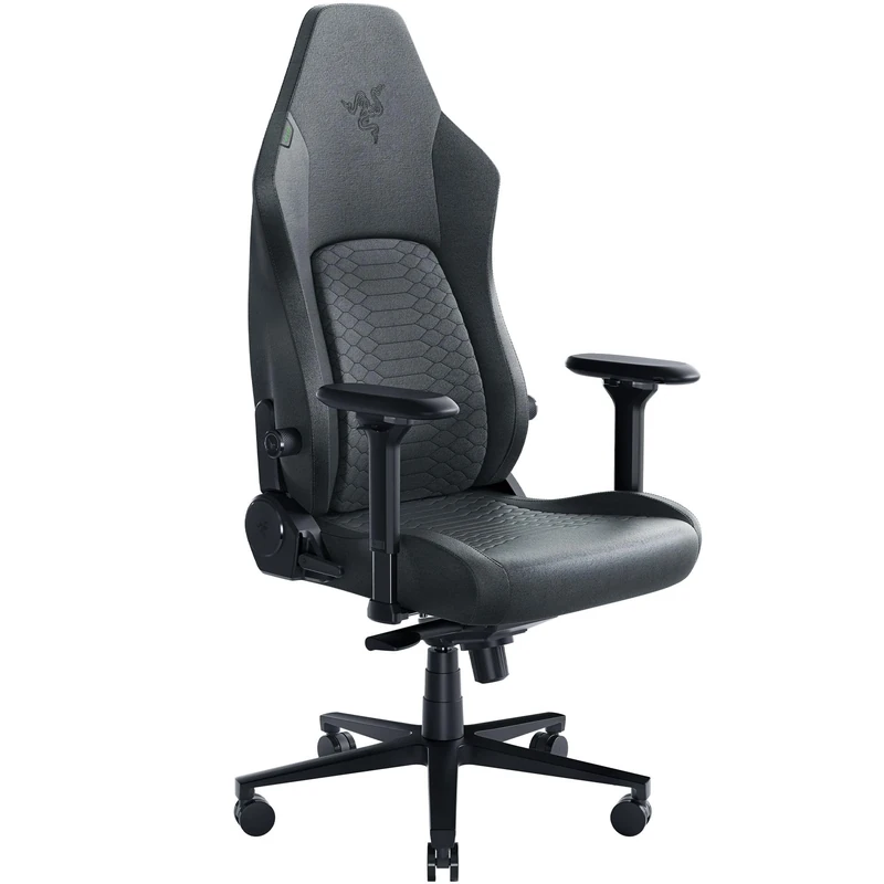 Razer Iskur V2 - Gaming Chair with Adaptive Lumbar Support (high Fabric fibres, High Density Foam Cushions, 4D Armrests, Fully Adjustable Lumbar Curve) Fabric