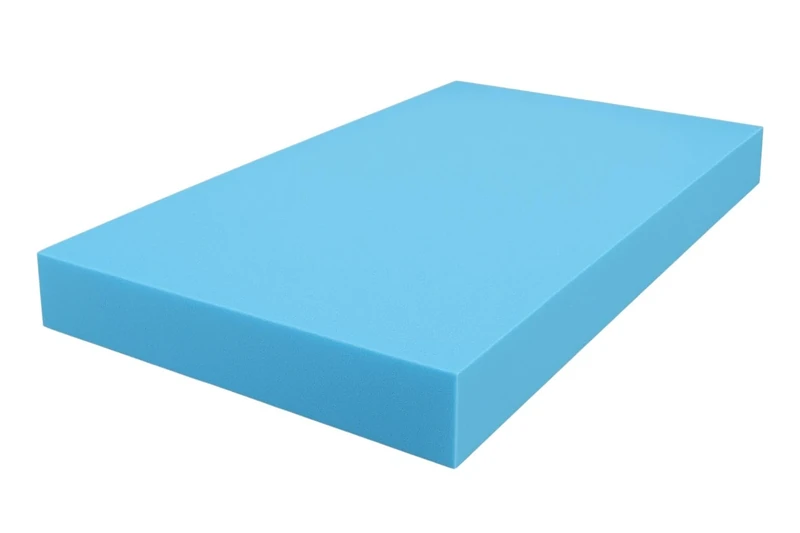 High Density Blue Firm Foam Sheet – Upholstery Foam for Sofa, Chair & Seat Cushions, Campervans & Indoor/Outdoor Padding – Cut to Size – UK Made (4" (~10 cm) Thick, 80 x 20" (200 x 50cm))