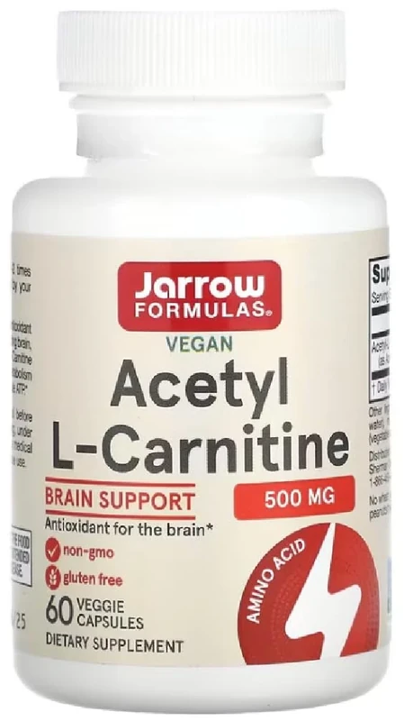 Jarrow Formulas - Acetyl L-Carnitine | 500 mg to Support Cognitive Health - 60 Capsules