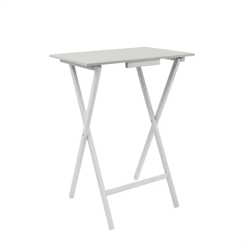 WELL HOME MOBILIARIO & DECORACIÓN Rectangular folding side table, white finish, 48x35x64 cm