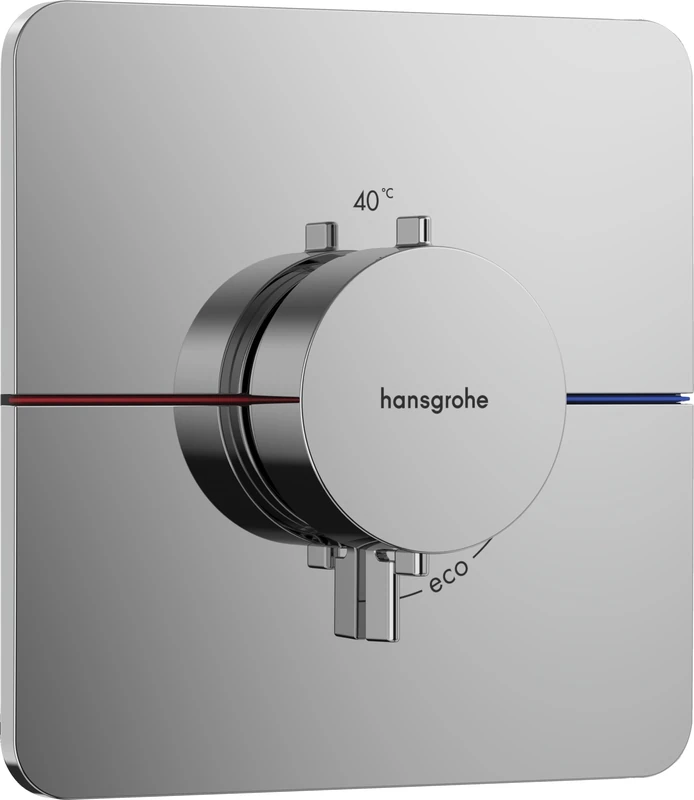 hansgrohe ShowerSelect Comfort Q - thermostat conceiled, bathroom tap with safety stop at 40 °C, thermostat for showers and bath tubs, shower mixer for 3 functions, chrome, 15588000