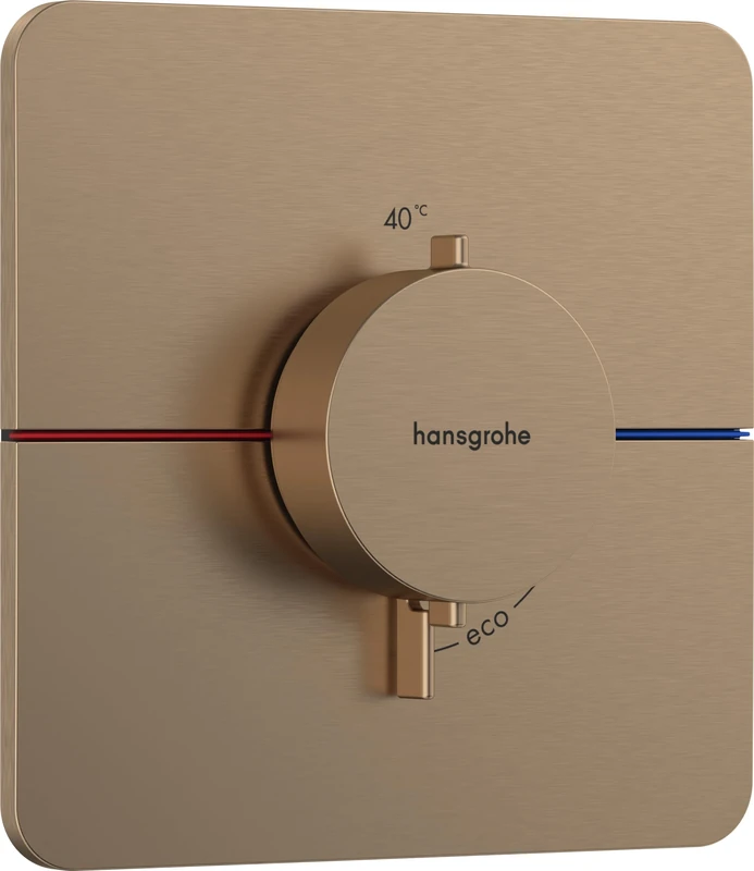 hansgrohe ShowerSelect Comfort Q - thermostat conceiled, bathroom tap with safety stop at 40 °C, thermostat for showers and bath tubs, shower mixer for 3 functions, brushed bronze, 15588140
