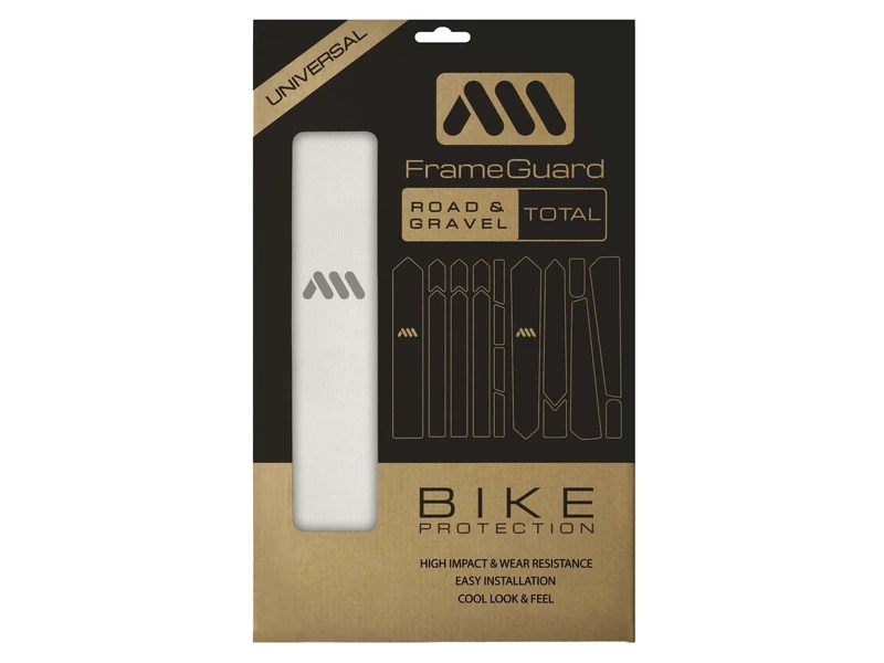 All Mountain Style AMS High Impact Frame Guard Gravel/Road - Protects your bike from scratches and dings, Total Clear