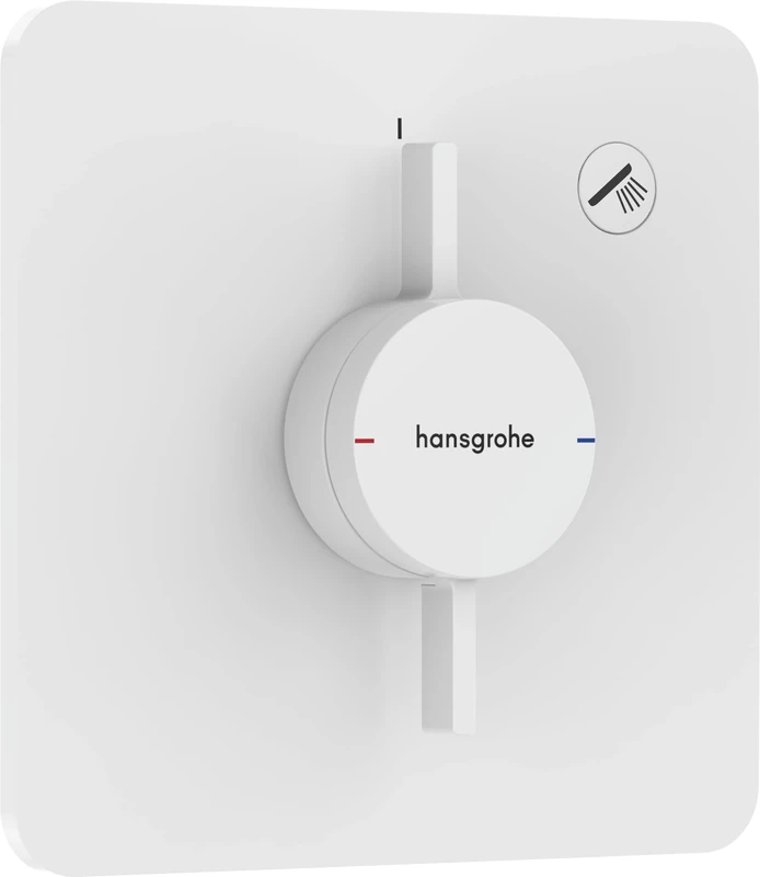 hansgrohe DuoTurn Q - shower mixer conceiled for 1 function, shower mixer tap, single lever shower mixer for iBox universal 2, matt white, 75614700