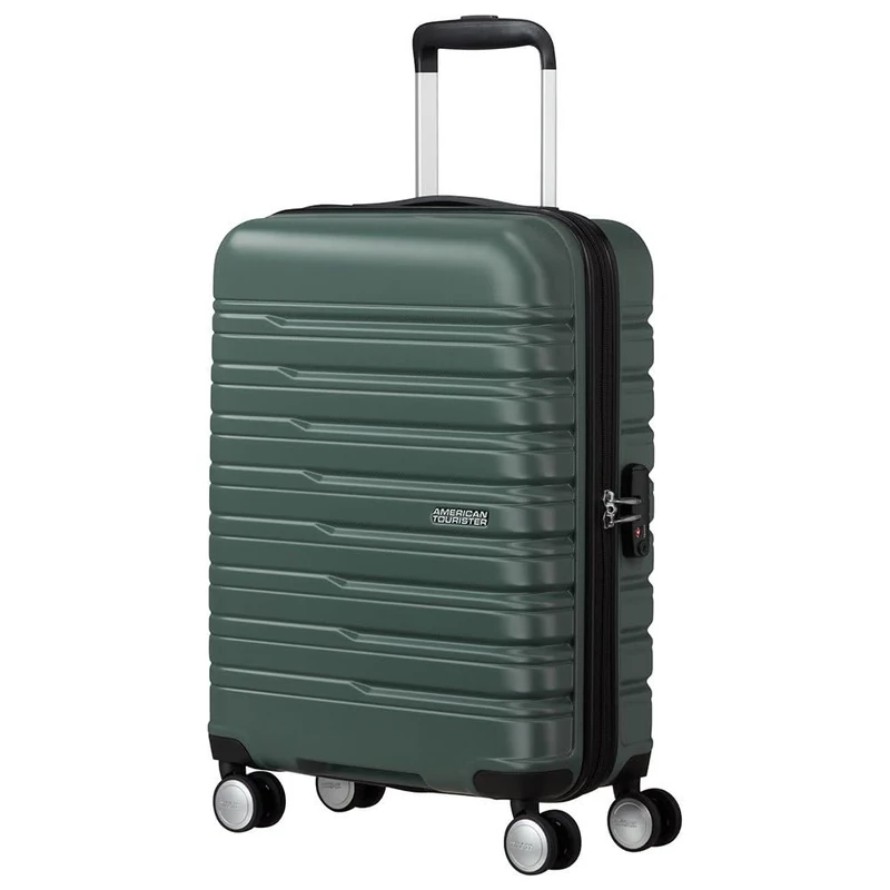 American Tourister Flashline - Spinner S, Hand Luggage, 55 cm, 34 L, Green (Dark Forest)